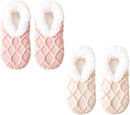 Women's Slipper Socks - Winter Warmth - Fluffy Sherpa lining - Ultra-comfortable for bare feet - One size (Washable)