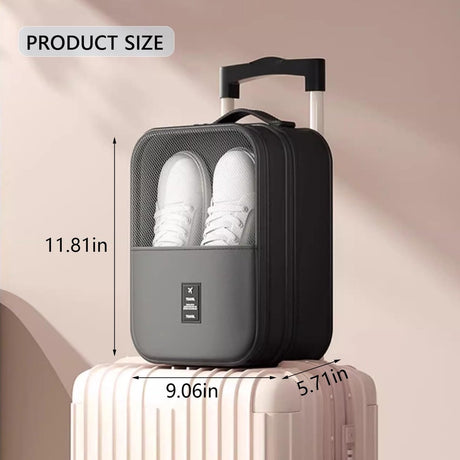 2 shoe storage bags - for travel and daily organization - suitable for 3 pairs of shoes - portable and compact shoe organizer for luggage (black)