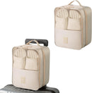2 shoe storage bags - for travel and daily organization - suitable for 3 pairs of shoes - portable and compact shoe organizer for luggage (off-white)