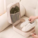 2 shoe storage bags - for travel and daily organization - suitable for 3 pairs of shoes - portable and compact shoe organizer for luggage (off-white)