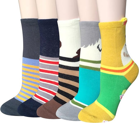 Cute and adorable animal pattern socks for women - cat and dog patterns - Christmas and birthday gifts - One Size Fits All