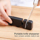 Knife Sharpener-Honing Steel - 2-pack mini Anti-Slip Sharpening Stones for Outdoor Tools, Kitchen, Multifunctional Portable Mini Sharpening Stones - Perfect for Outdoor Travel (Black)