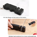 Knife Sharpener-Honing Steel - 2-pack mini Anti-Slip Sharpening Stones for Outdoor Tools, Kitchen, Multifunctional Portable Mini Sharpening Stones - Perfect for Outdoor Travel (Black)