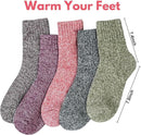5-pair women's winter socks - extra thick and comfortable winter socks - knitted socks - warm and fun knitted socks - women's gifts