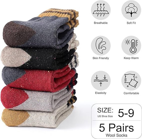 Thermal socks - Soft, thick, warm - Vintage knit - Casual socks