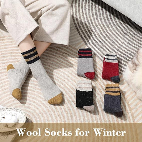 Thermal socks - Soft, thick, warm - Vintage knit - Casual socks