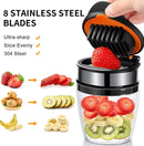 Fruit Slicer - Egg Slicer - Stainless Steel - Suitable for soft fruit - With non-slip base - Quickly make fruit and vegetable salads.