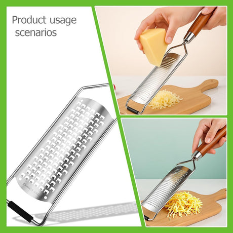 Cheese grater - Grater with handle - Easily grates lemons, vegetables, and cheese - Convenient to use