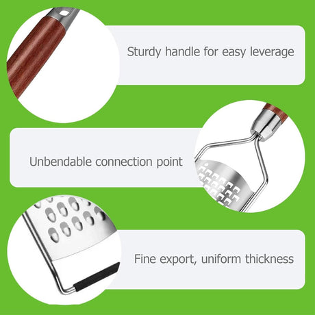 Cheese grater - Grater with handle - Easily grates lemons, vegetables, and cheese - Convenient to use