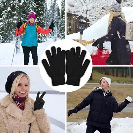 Women's winter coat 6 pairs of women's winter gloves - warm knitted gloves for men for cold weather - Warm gloves - Men's Gloves - Women's Gloves - Winter Gloves - Ski Gloves