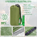 Emergency Sleeping Bag - 2 Pieces - Emergency Blanket - Waterproof Survival Blanket - 210*90cm - PE - Rescue Blanket - Insulation Blanket - Survival Sleeping Bag - Emergency Sleeping Bag - Emergency Tent - Emergency Tent - Outdoors/Walking/Camping/Hiking