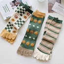 Toe Socks - Women's - Toe Socks - 6 Pairs - Cotton - Yoga Socks - Smooth Toe Seam - No Annoying Seams - Toe Socks - Toesocks - Ladies - Runner Toe Socks - Sneaker Socks - Antibacterial - Breathable - Elasticity - Comfortable Socks