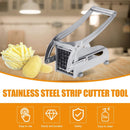 French Fry Cutter - Potato Cutter - Vegetable Cutter - 2 Inserts - Non-Slip Rubber Base - Dishwasher Safe - With Soft-Touch Handle - Effortless Vegetable Sticks - 9 and 12 mm - Stainless Steel - Sturdy - Professional