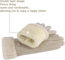 Winter Gloves - Touchscreen Winter Gloves - Winter Gloves - Warm - Women's - Windproof - Winter Gloves - One Size - For Cycling, Motorcycle, Scooter, Sports and Walking