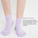 Toe Socks - Women's - Toe Socks - 5 Pairs - Cotton - Yoga Socks - Smooth Toe Seam - No Annoying Seams - Toe Socks - Toesocks - Ladies - Runner Toe Socks - Antibacterial - Breathable - Comfortable Socks