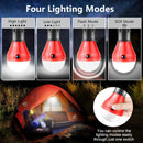 Camping Lamp - 4-Piece - Camping - Creative Adjustable LED Tent Lamp - Portable Camping Lamp - Camp Lamp - Tent Lighting - Lights - IPX4 Waterproof - Bright - Battery Operated Emergency - 4 Lighting Modes - for Outdoor / Fishing / Travel / Camping