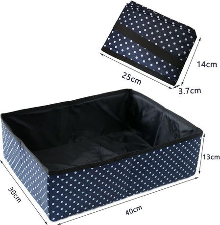 Litter Box - Portable Litter Box - Litter Boxes - 40 x 30 x 13 Cm - Foldable - Travel Litter Box - Waterproof & Non-Slip - Cat Toilet for Going Out - Travel - Durable - Easy to Clean