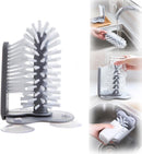 Rinse Brush - Glass Rinse Brush - Beer Glass Cleaner - For Glasses And Cutlery - Brush Cleaner - With Suction Foot - Dish Brush For Glasses - Cups - Mugs - Wine Glasses - Beer Glasses - Bar - Handy Kitchen Tools - For Cups, Mugs Or Glasses