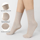 3 pairs of non-slip yoga socks for women - long Pilates socks for women - non-slip Pilates socks - spring and summer socks with a central tube - suitable for yoga, ballet, dance, ballet, fitness - size 35-41
