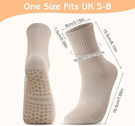 3 pairs of non-slip yoga socks for women - long Pilates socks for women - non-slip Pilates socks - spring and summer socks with a central tube - suitable for yoga, ballet, dance, ballet, fitness - size 35-41