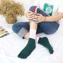 Toe Socks 5 Pairs - Toe Socks - Women's - Cotton - Yoga Socks - Smooth Toe Seam - No Annoying Seams - Runner Toe Socks - Flip-Flop Socks - Toe Socks - Toe Socks - Toesocks - Ladies - Antibacterial - Breathable - Comfortable Socks