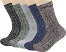House Socks - 5 Pairs - Non-Slip Socks - Women's House Socks - Wool House Socks - Size 41-45 - Warm - Heated Socks - Fluffy Socks - Slipper Socks - Winter Socks - Thick Socks - Bed Socks - Lined Socks - Gift Idea - Christmas - Christmas Gift for Women