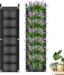 Vertical Garden - 1 Piece - 7 Spacious Compartments - 100 x 30 Cm - Grow Bag - Felt Grow Tray - Breathable - Wall Mounted - Hanging Plant Bag - Grow Bags - Plant Bags - Vegetable Garden - Planter - Gardening - Suitable For Flowers And Plants