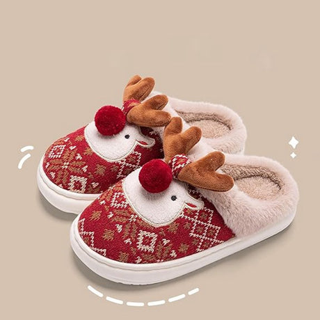 Slippers - House shoes - Christmas - Christmas Gift - Anti-slip - Anti-slip Sole - with Plush Lining - Comfeet - Warm - Women and Men - Size 39/40 - Red - Creative - Interesting - Surprising - Gift - Perfect as a Christmas gift