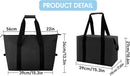 Cooler Bags - Lunch Bag - Foldable Cooler Bag - 20 L - 30x27x19 Cm - Insulation - 300D Oxford Cloth - Handle Strap - Cooler Bag - Lunch Bag - Insulated Cooler Bag - Picnic Bag - Cooler Lunch Bag - Handbag - Shopping Bag - Black - Sustainable