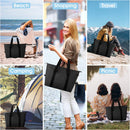 Cooler Bags - Lunch Bag - Foldable Cooler Bag - 20 L - 30x27x19 Cm - Insulation - 300D Oxford Cloth - Handle Strap - Cooler Bag - Lunch Bag - Insulated Cooler Bag - Picnic Bag - Cooler Lunch Bag - Handbag - Shopping Bag - Black - Sustainable
