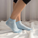Toe Socks - Women's - Toe Socks - 6 Pairs - Cotton - Yoga Socks - Smooth Toe Seam - No Annoying Seams - Toe Socks - Toesocks - Ladies - Runner Toe Socks - Yoga Socks - Antibacterial - Breathable - Elasticity - Comfortable Socks