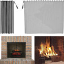 2-Piece Fireplace Screen - Hearth Screen - Spark Guard - With 2 Handles - For Home Fireplace - Fireplace Mesh Screen Curtain - 61x45.7 Cm - Fireplace Mesh Fence Guards
