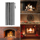2-Piece Fireplace Screen - Hearth Screen - Spark Guard - With 2 Handles - For Home Fireplace - Fireplace Mesh Screen Curtain - 61x45.7 Cm - Fireplace Mesh Fence Guards