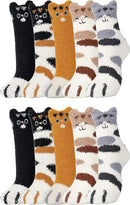 10 Pairs - Socks - Stockings - Socks - Funny Socks - Seamless - Men & Women - Thick - Warming Quality - Cat Claw - Warm Slipper Socks - Winter - One Size