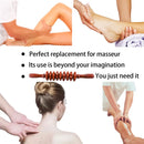 Massage Stick - Massage - Massage Device - 2 Pieces - Relieve Fatigue - Anti-Cellulite Massage Roller Tool - Full Body Massager - Thigh Massager - Natural Wooden Massage Roller - Connective Tissue Massages - Relax - Durable - 9 Wheels