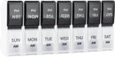 7-Day Pill Box - Portable Medicine Box - Removable Pill Box - Strong Lock Pill Boxes - Medicine Organizer - Morning / Evening Compartments - For On the Go - For Travel/Daily Use - For Vitamins, Fish Oil, Supplements, Medicines
