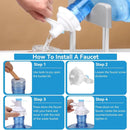 Water Dispenser - Jug Spout - Universal Water Pump for Water Bottles - Portable Bottled Water Dispenser - Drinking Water Bottle Dispenser Pump - Water Bottle Jug Dispenser Tap - For Home, Office, Outdoors - White - 2 Pieces