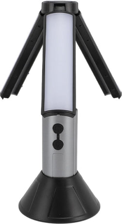 Camping Lamp - Tent Lamp - Rechargeable Telescopic Camping Light - Outdoor - LED Lamp - Hangable - Rechargeable - With Hook and Flashlight - For Camping, Hiking, Power Outages, Emergencies - Black - 1 Piece