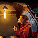 Camping Lamp - Tent Lamp - Rechargeable Telescopic Camping Light - Outdoor - LED Lamp - Hangable - Rechargeable - With Hook and Flashlight - For Camping, Hiking, Power Outages, Emergencies - Black - 1 Piece