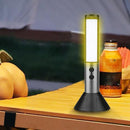 Camping Lamp - Tent Lamp - Rechargeable Telescopic Camping Light - Outdoor - LED Lamp - Hangable - Rechargeable - With Hook and Flashlight - For Camping, Hiking, Power Outages, Emergencies - Black - 1 Piece
