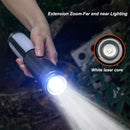 Camping Lamp - Tent Lamp - Rechargeable Telescopic Camping Light - Outdoor - LED Lamp - Hangable - Rechargeable - With Hook and Flashlight - For Camping, Hiking, Power Outages, Emergencies - Black - 1 Piece