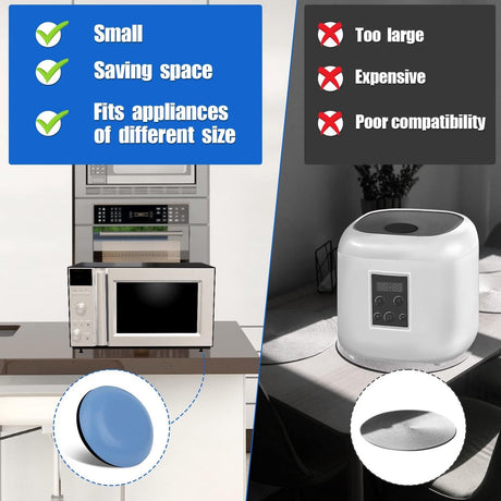 24 Piece Appliance Sliders - Furniture Protection - 19mm - Appliance Slider - Kitchen Appliance Sliders for Countertop Easy to Move and Space-Saving - Anti-Scratch - For Coffee Machines, Air Fryer, Pressure Cookers, Deep Fryer