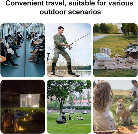 Camping Chair - Beach Chair - Fishing Chair - Folding Chair - Travel Stool - Mini Pocket Stool - Camping Chair - Garden Chair - Foldable Picnic Chair - Portable - Fits in Pocket - Up to 100kg - Foldable - Lightweight - Includes Carrying Bag - Black