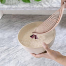 Rice Washer - Colander - Colander for Vegetables - Rice Washing Bowl - Kitchen Colander - Colander for Washing Rice - Vegetable Fruit Pasta Sieve Draining Rack - For Washing and Draining Rice, Fruit, Vegetables, Grains, Beans - Pink