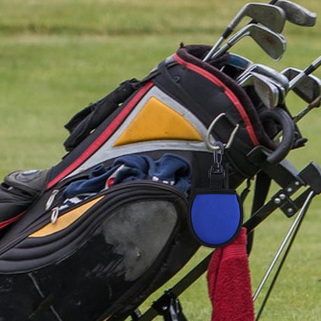 Golf Bag - Bag For Golf Balls - Golf Bag Storage Bag - Pocket-Sized Golf Ball Cleaner - Waist Bag For Golfers - With Hooks - For Golf Balls - For Water Bottle And Towel Holder - Blue