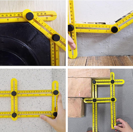 Angle Ruler - Quadrilateral Measuring Instrument - Multi-Angle Ruler - Folding Ruler - Multi Angle Angle Meter - Multi-Angle Ruler - Folding Ruler Measuring Ruler - Multi-Angle Measuring Ruler - Multi-Angle Measuring Ruler - Multifunctional - Universal An