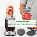 Resealable Cup Lids and Flip-Top To-Go Lid - 2 Pieces - Replacement Parts Suitable for 600w and 900w Nutribullet Blender 32/24/18oz Cups Cup Lids - With Rubber Gasket - Seal - For On the Go