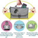 Baby Changing Mat On the Go - Changing Mat - Portable Changing Mat - Foldable - Diaper Bag - Diaper Pouch - Baby - Perfect Baby Shower Gift - Spacious & Water Resistant - Comfortable
