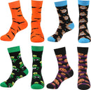 Socks - 4 Pairs - Halloween Socks - Pumpkin - Bat - Scary Socks - Stockings - Cute Socks - Cheerful Socks - Funny House Socks - Funny Socks - Funny Socks - Colorful Socks That Will Make You Go - Cotton - Men & Women - Size 36-42