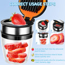 Fruit Slicer - Vegetable Slicer - Fruit Divider - Strawberry Slicer - Banana Slicer - Date Slicer - Egg Slicer - BPA-Free - Kitchen Slicer - Fruit Cutter - Fruit Chopper - Manual Chopper - Suitable for Strawberries/Bananas/Red Dates/Eggs